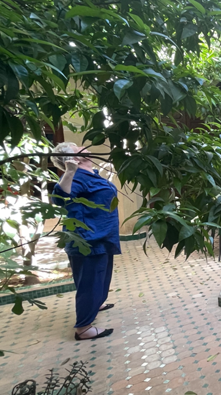 Tra teaches QI Gong in Riad, Marrakech